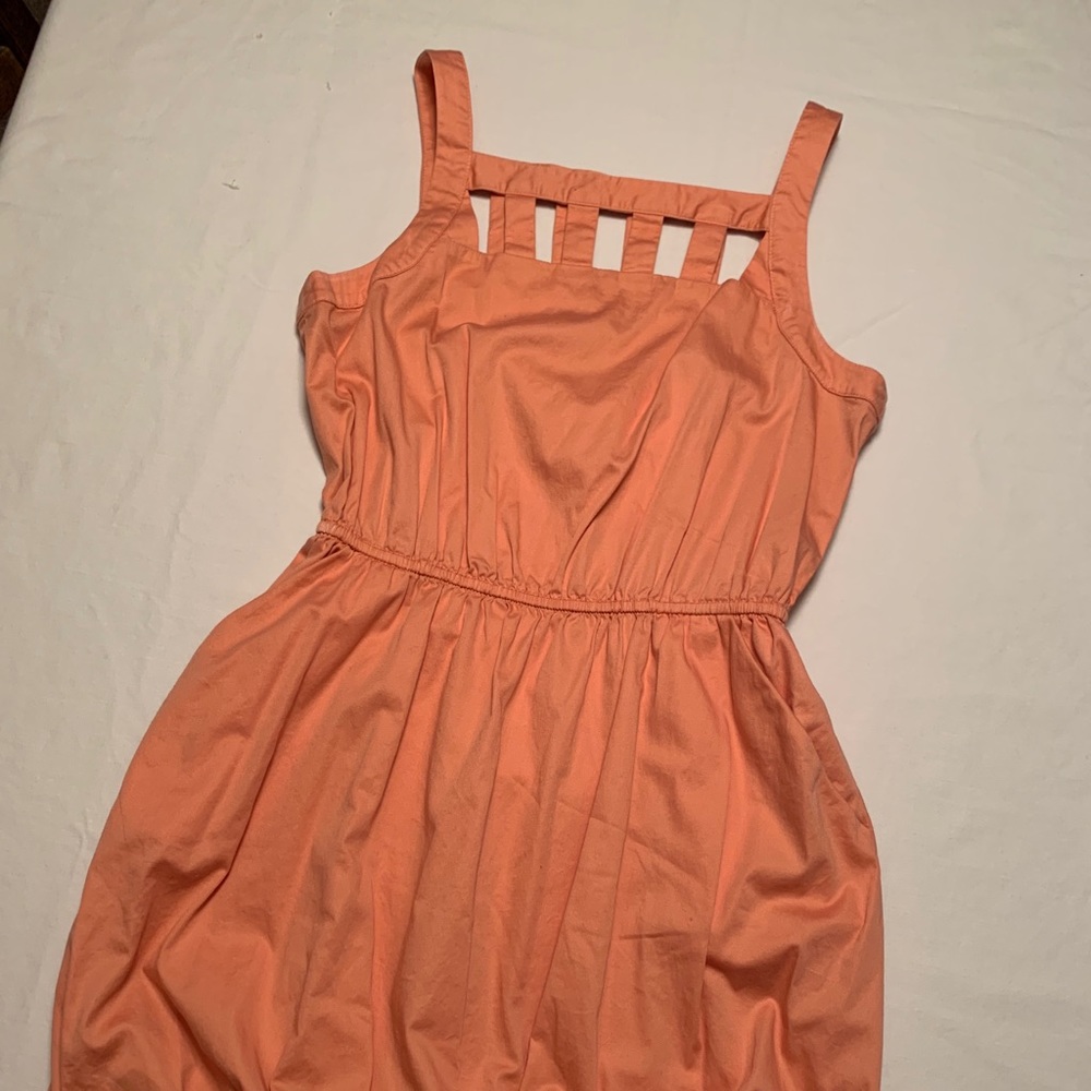 BCBG Generation Peach Cutout Dress with Pockets